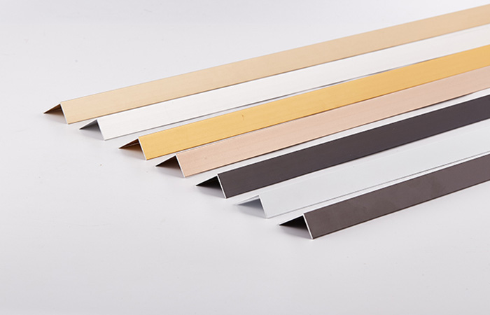 Aluminum V shape edge trim profiles