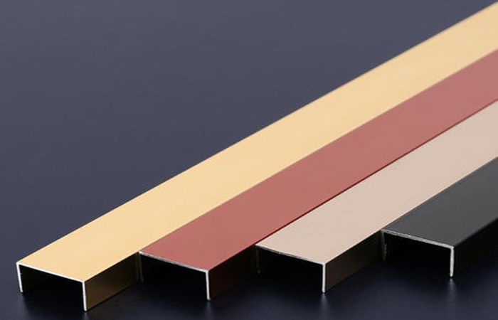Aluminum U shape metal mouldings edge banding