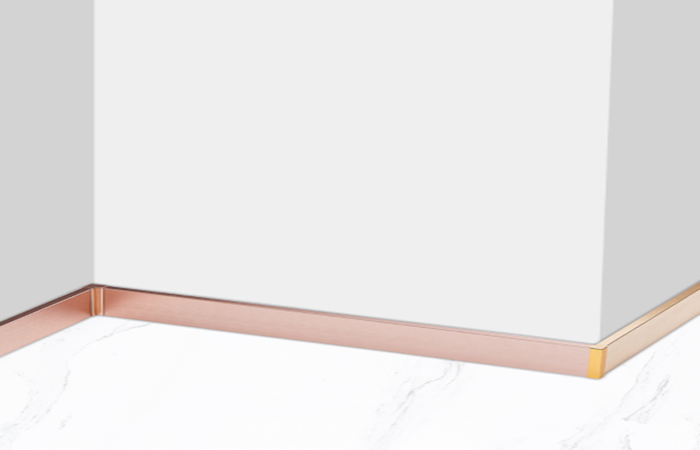 Aluminum alloy skirting line is used in civil buildings