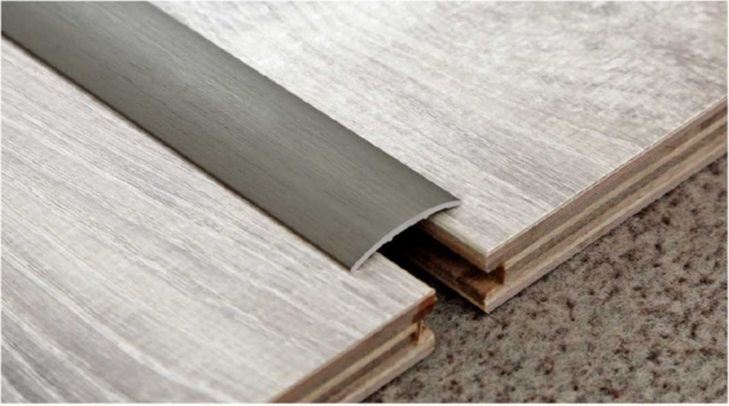 Aluminum flat trim edging transitional decorative strip